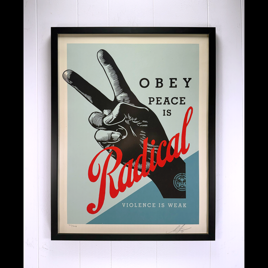 Obey Radical Peace (blue), by Shepard Fairey 2021