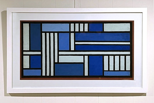 Early Cubist Abstract 1948 Chicago Artist Rudolph Weisenborn MCM Modernism (White)