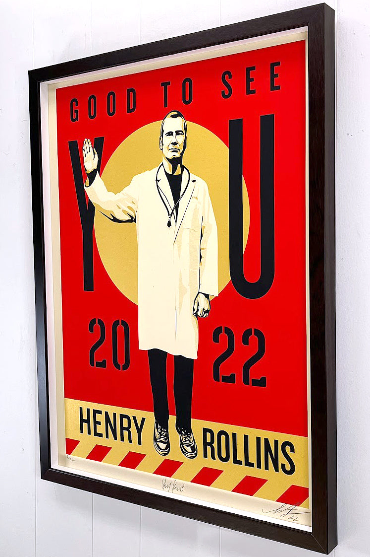 Good To See You Henry Rollins Silkscreen Print by Shepard Fairey- OBEY