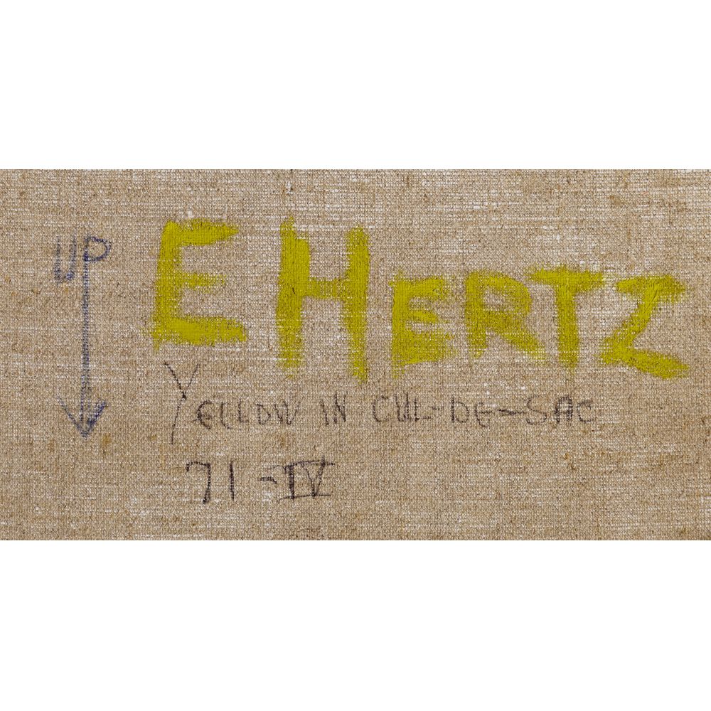 Elizabeth Hertz (American 20th c.) "Yellow in Cul de Sac"